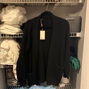 Quince Women's Elegant Black Cardigan